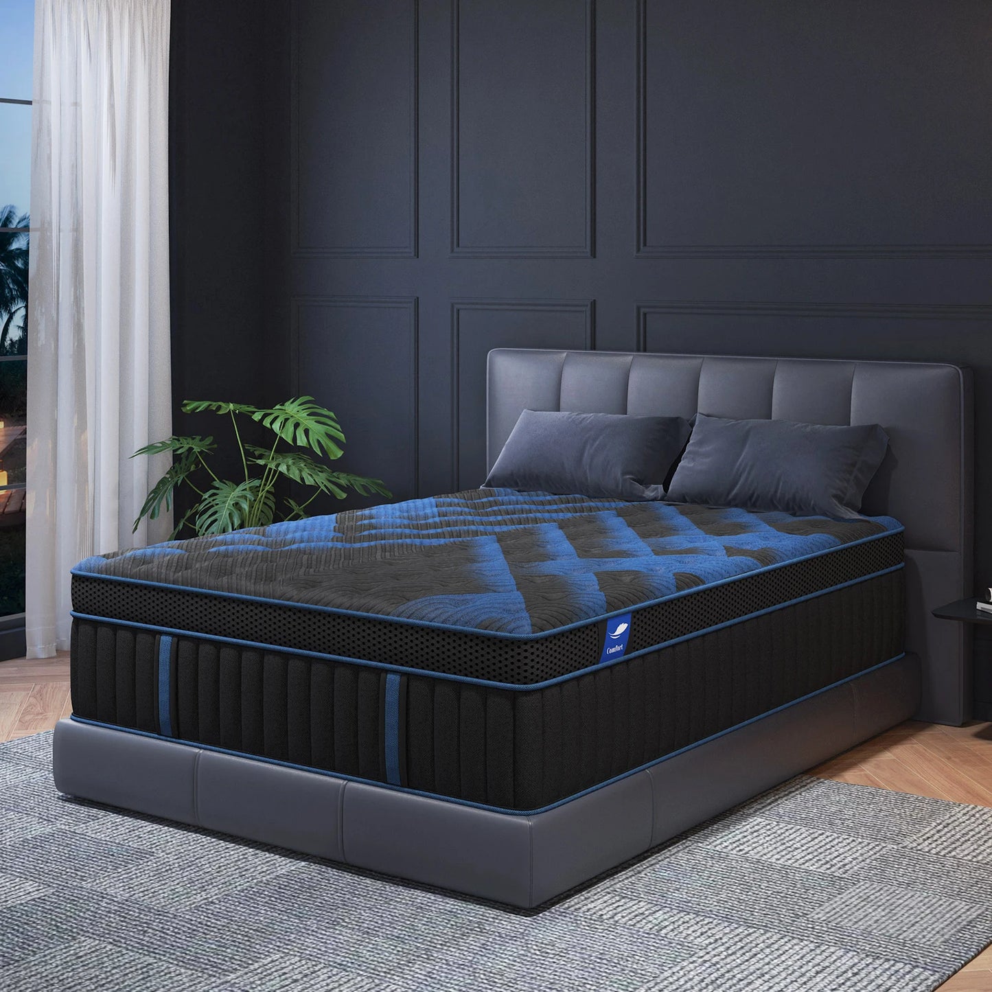 Sweetlove Hybrid Memory Foam Mattress In A Box Euro Top Back Lumbar Support