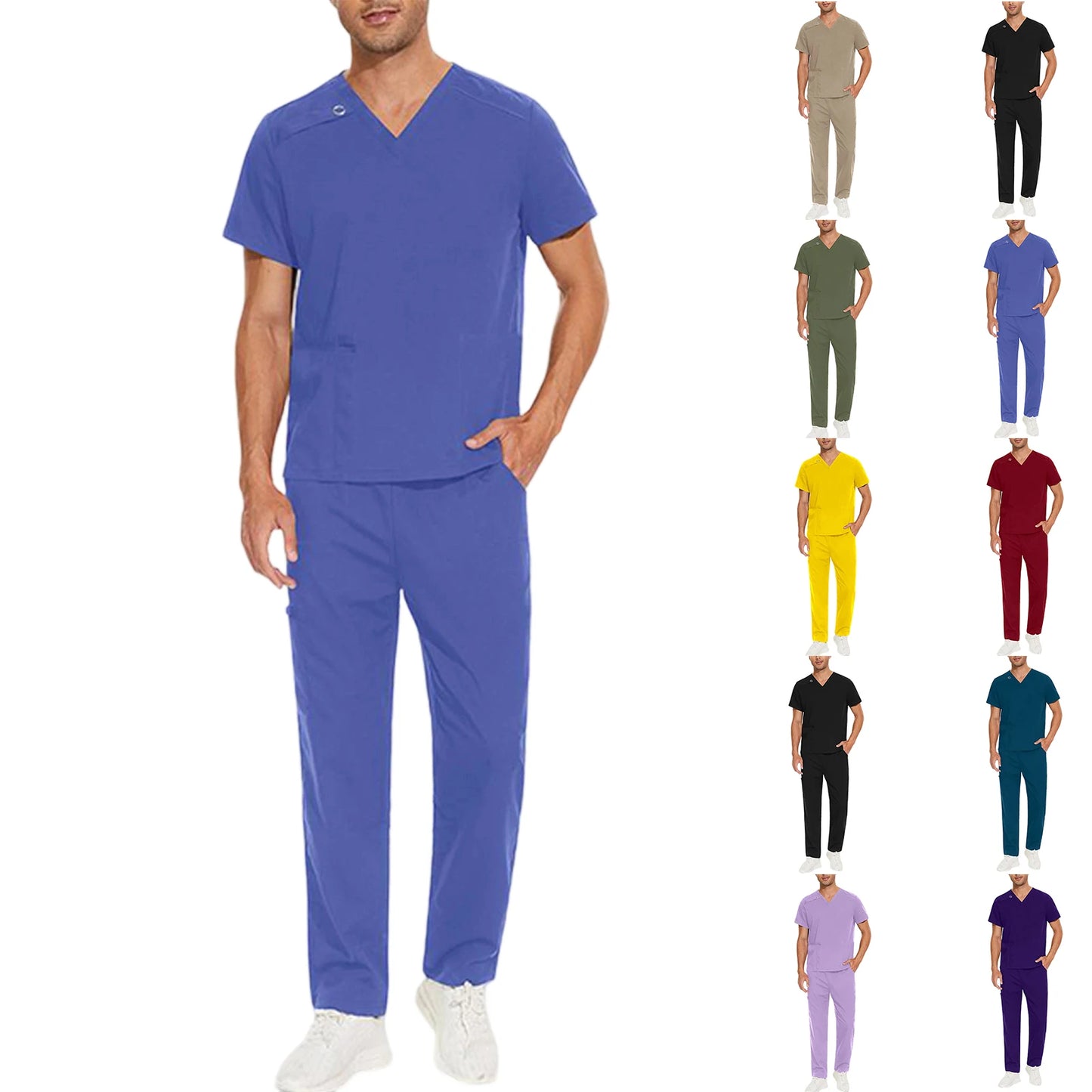 Medical Uniform Scrubs Set Unisex Dentist Veterinary