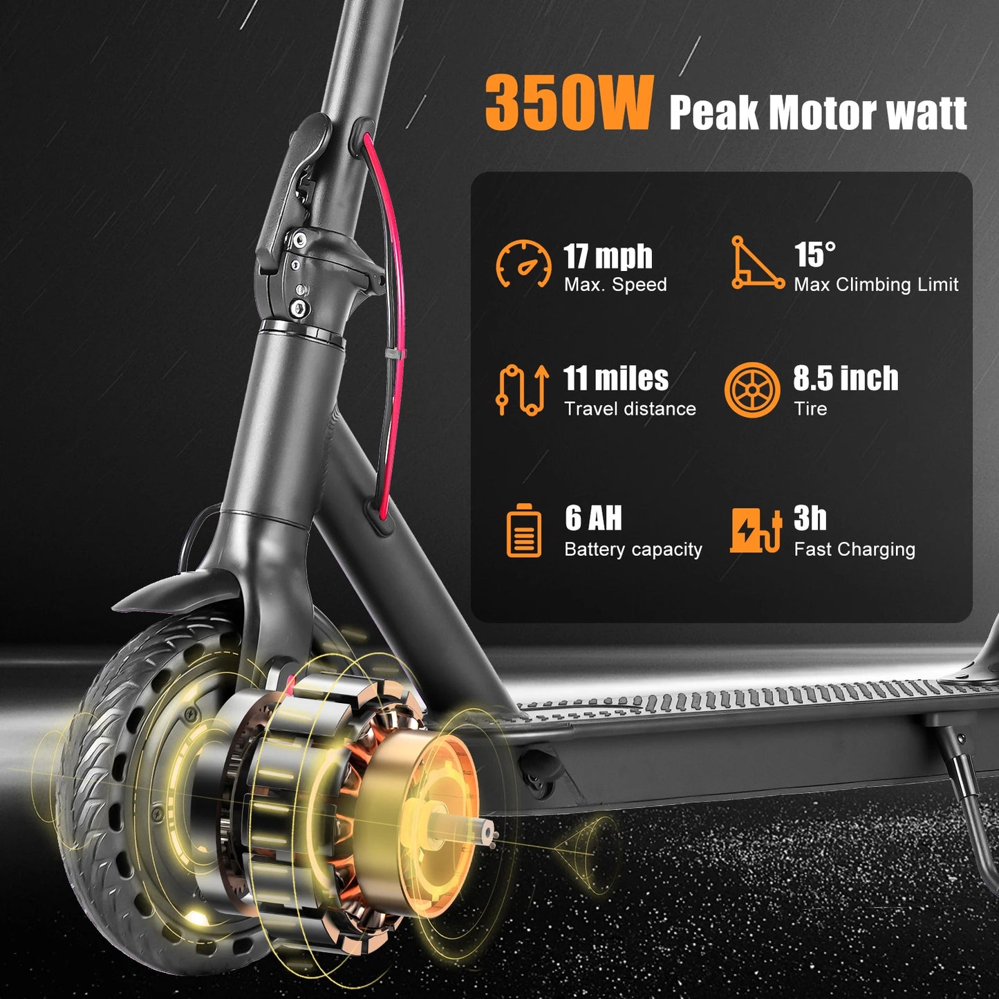 AILIFE 350W Foldable Electric Scooter A8 Mini Shock Absorbing
