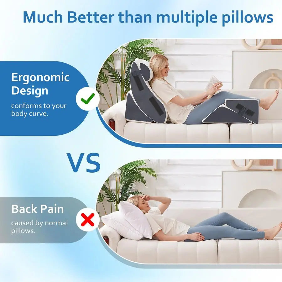 Wedge Pillow Set After Surgery for Pain Relief and Sleep
