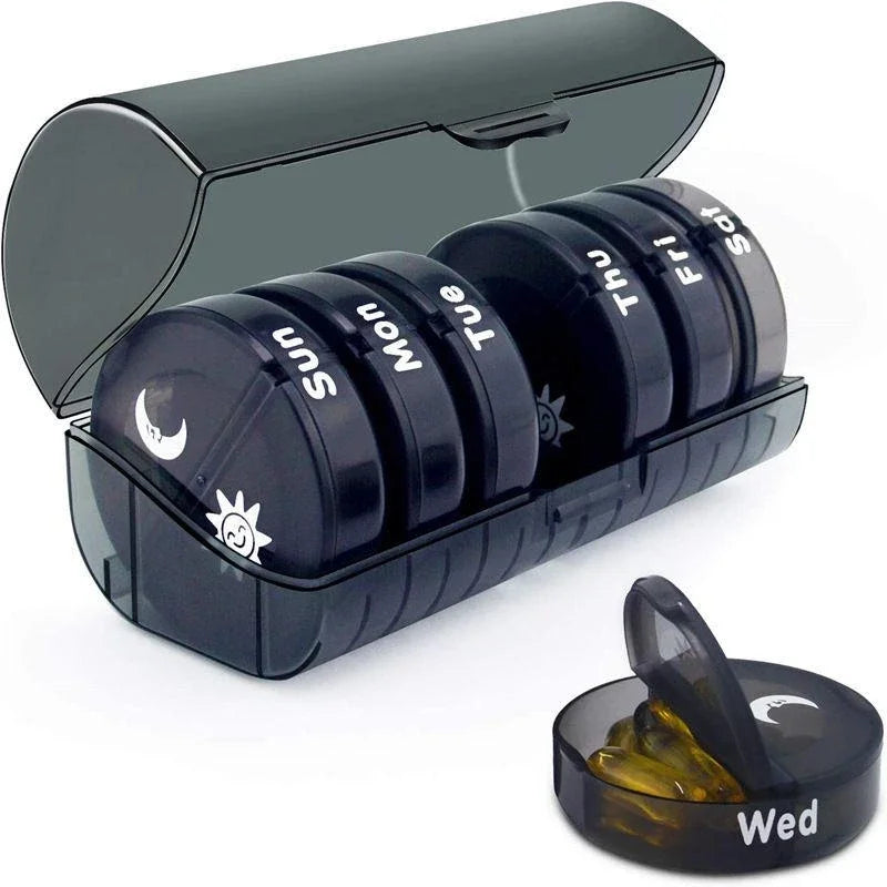 Weekly Pill Organizer 7-Day Box Portable Dispenser