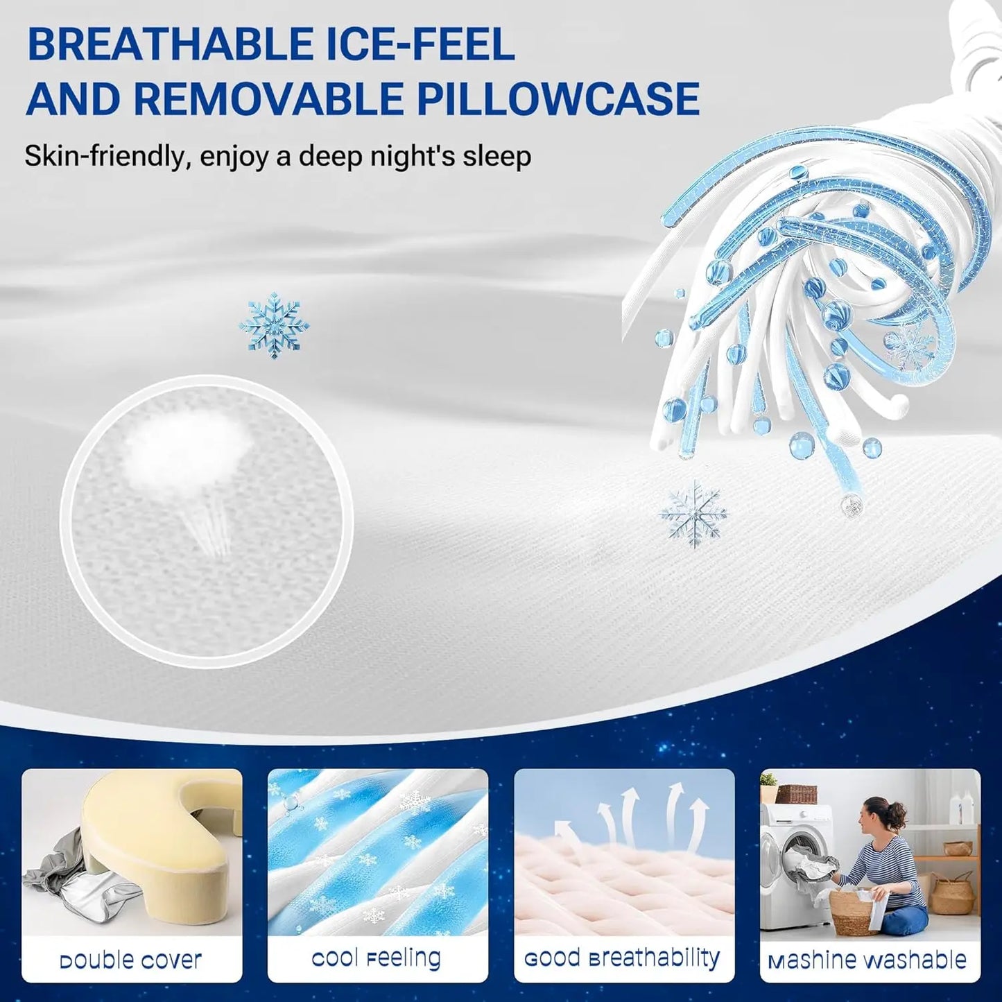 Memory Foam Side Sleeper Pillow With Arm Hole For Neck