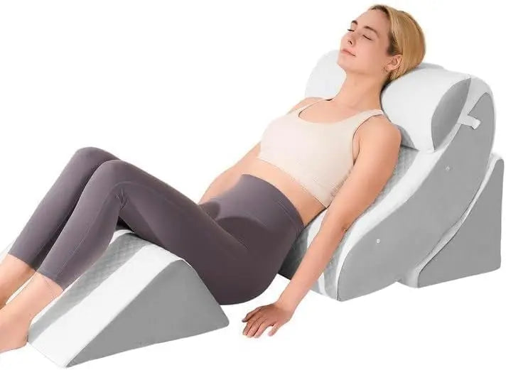 Memory Foam Wedge Pillow Set for Surgery Recovery and Relief