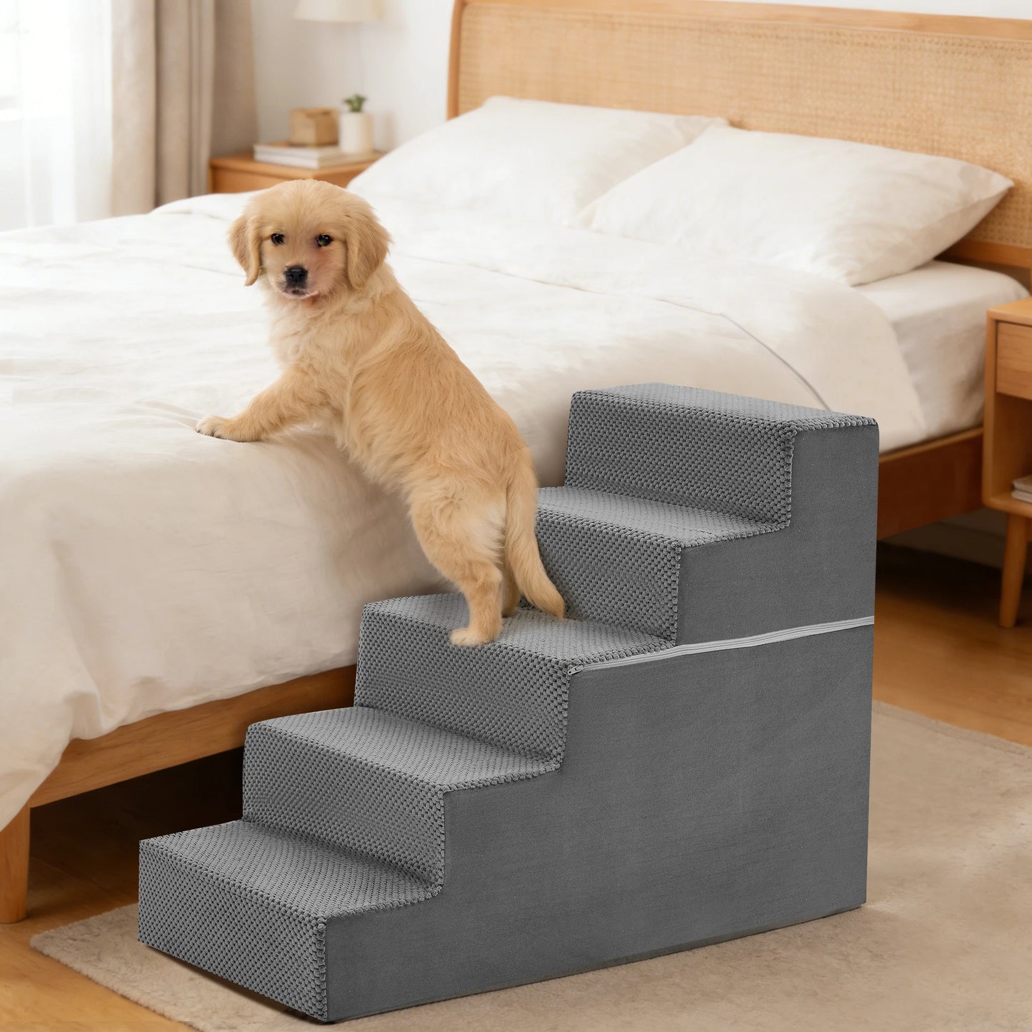 Foam Dog Stairs Ramp Right Angled For Small Dogs Indoor