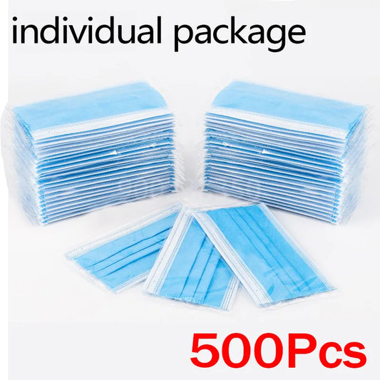 Disposable Adult Face Masks Meltblown Nonwoven Breathable Protective