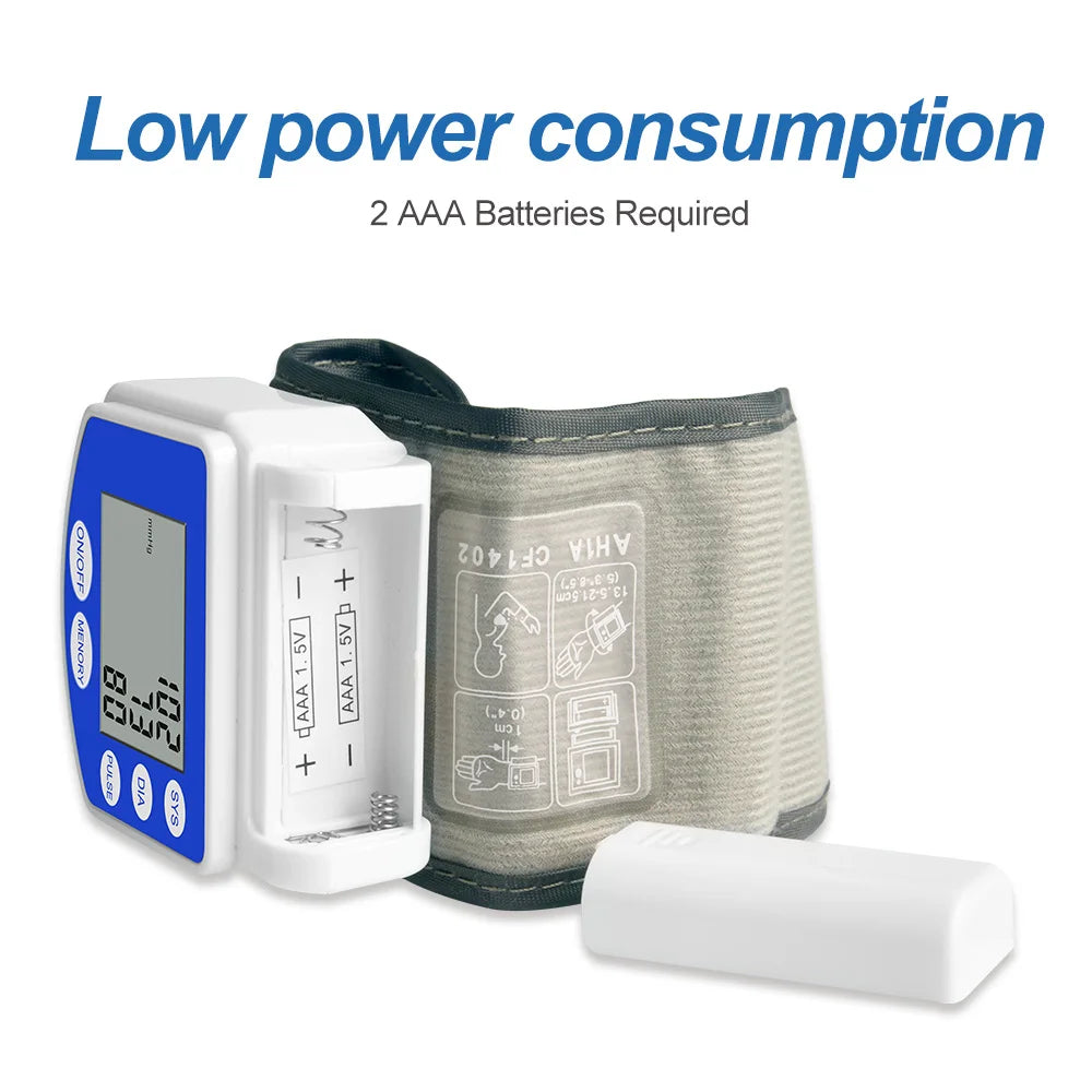 Rechargeable Wrist Blood Pressure Monitor With LED Display Home Use
