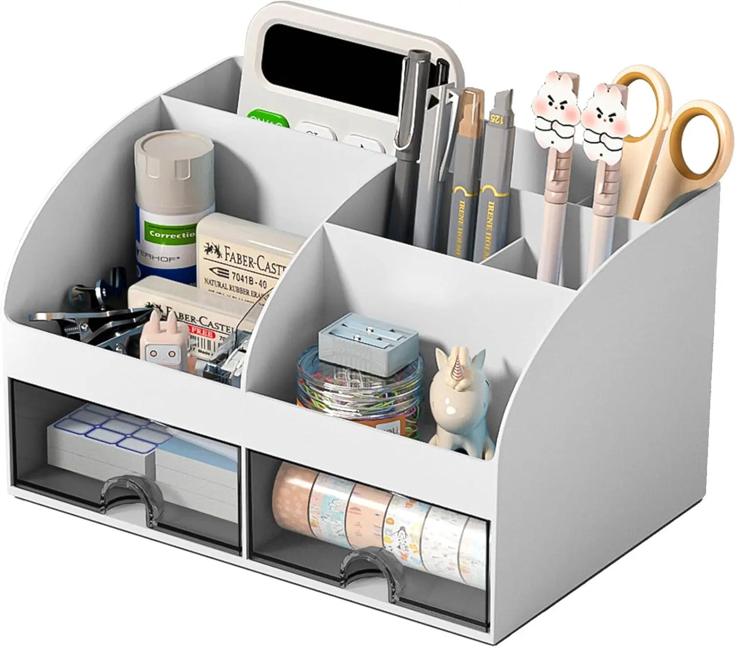 Desk Organizer Set With Pen Holder And Makeup Case