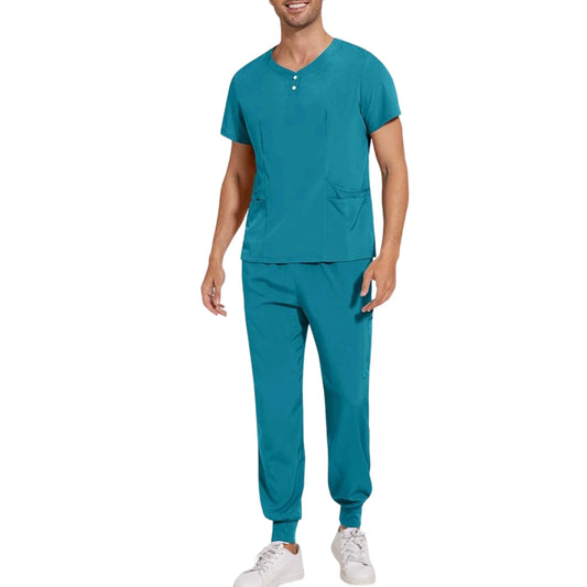 Nurse Scrub Unisex Medical Uniform Set Short Sleeve