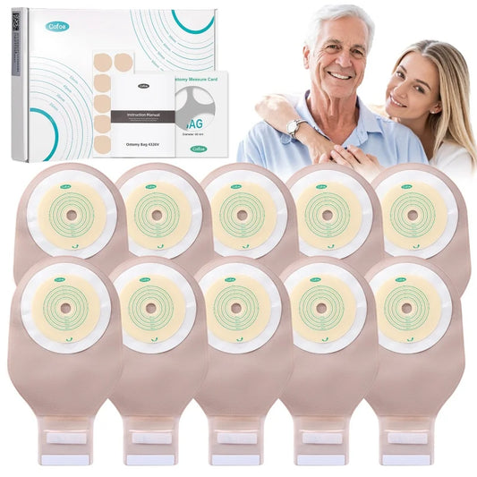 Cofoe Economical Drain Valve Colostomy Bags For Adults Clip Closure