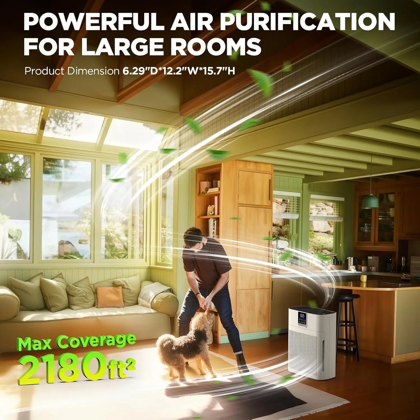 Air Purifier With HEPA Filter And PM2.5 Sensor For Pets