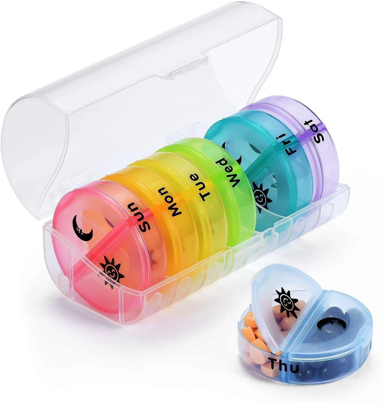 Weekly Pill Organizer 7-Day Box Portable Dispenser
