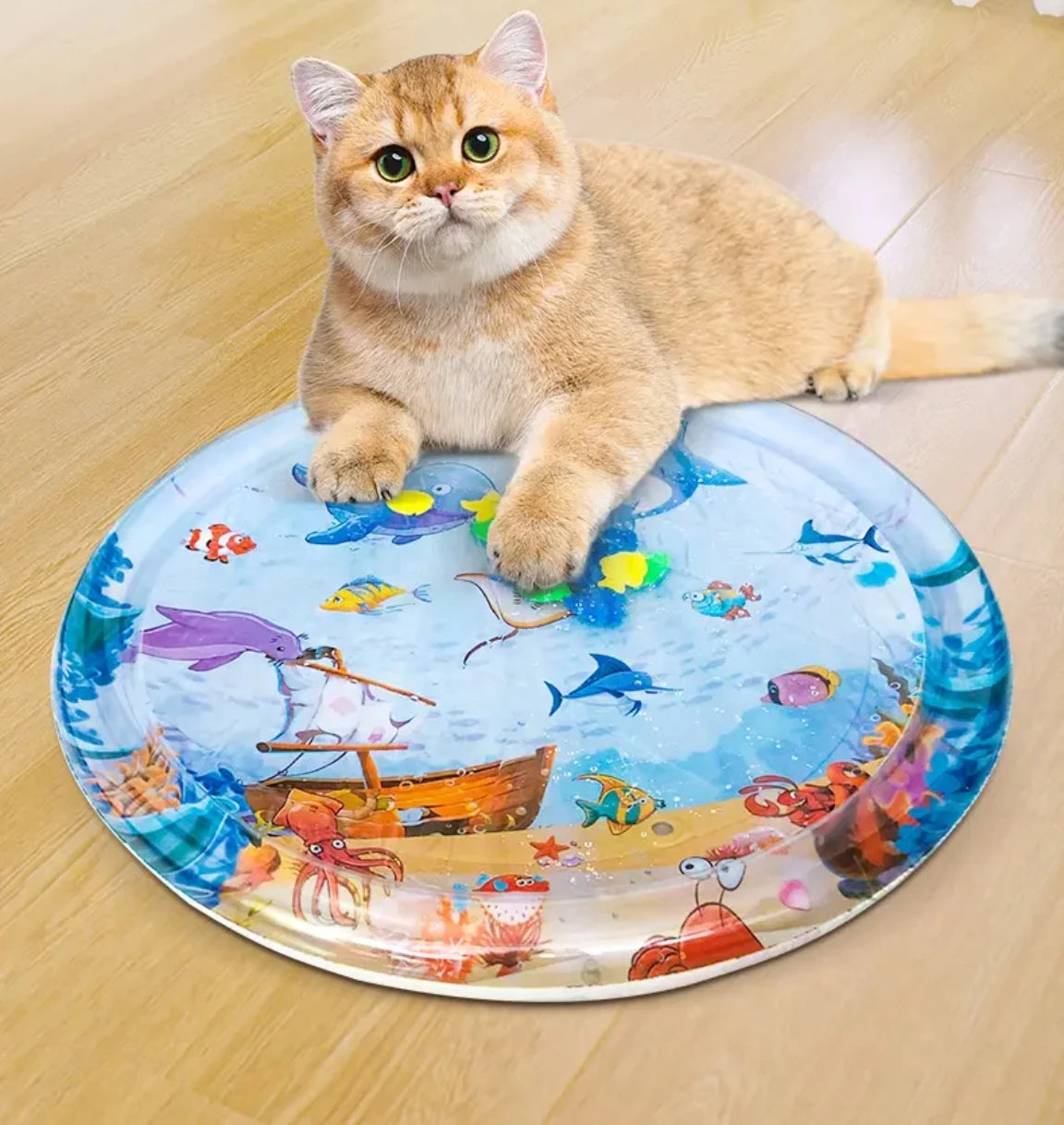 Water Ice Cooling Pet Cushion Bed Striped Leather For Dogs And Cats