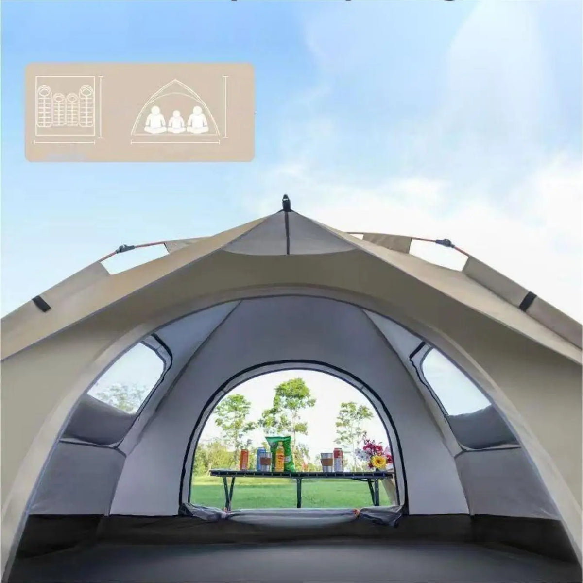Pakicetus Automatic Pop Up Outdoor Camping Tent Shelter