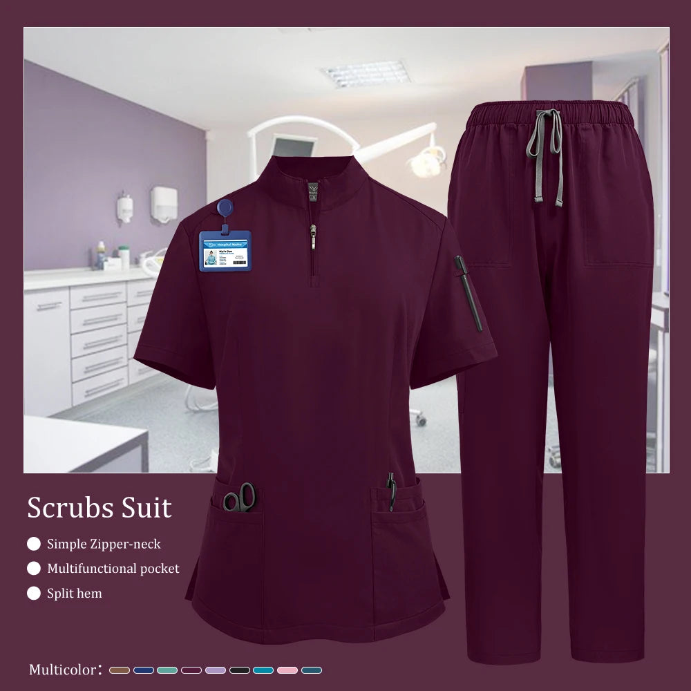 Rubucc Medical Scrubs Set for Women Unisex Nursing Uniforms