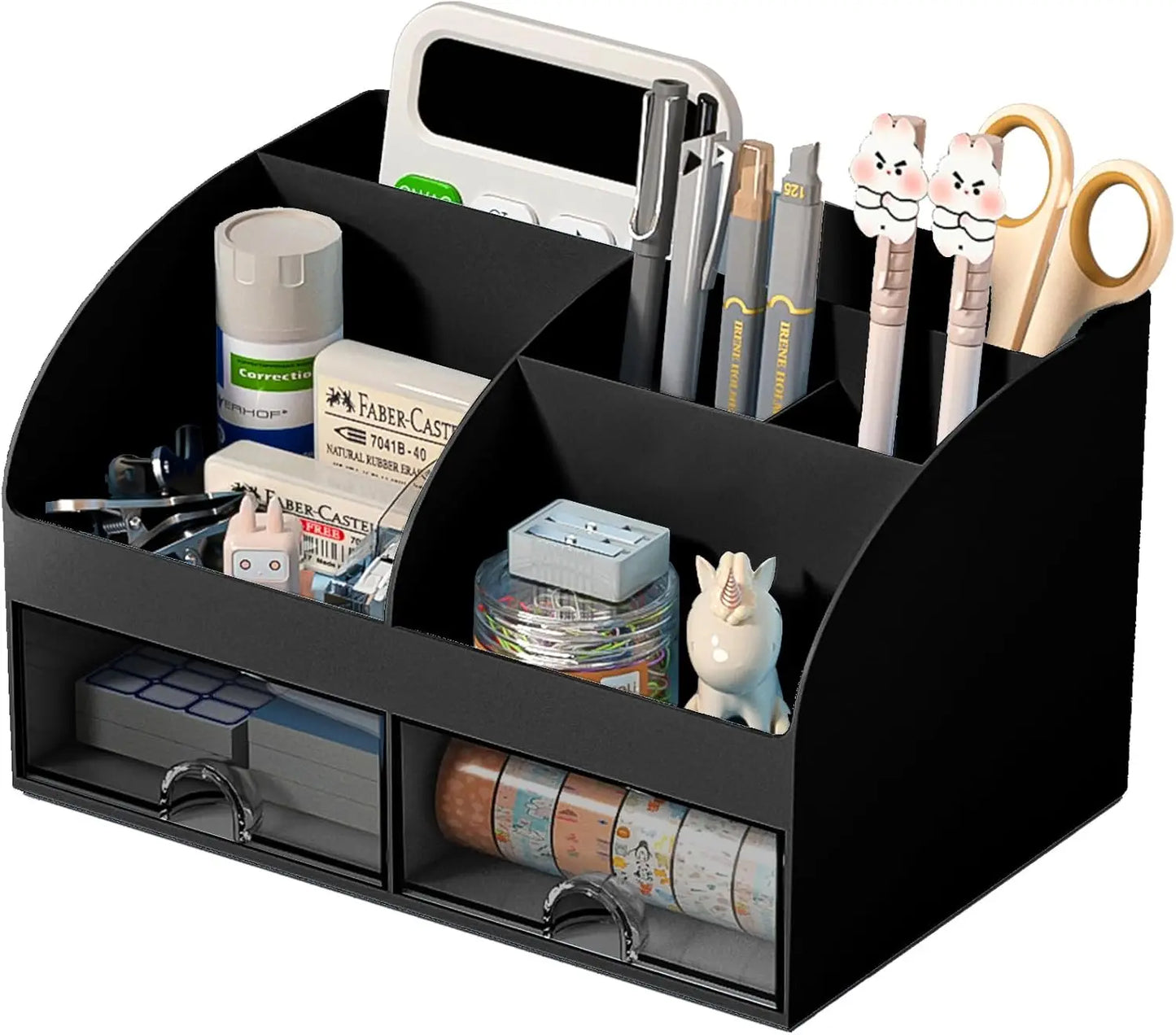 Desk Organizer Set With Pen Holder And Makeup Case