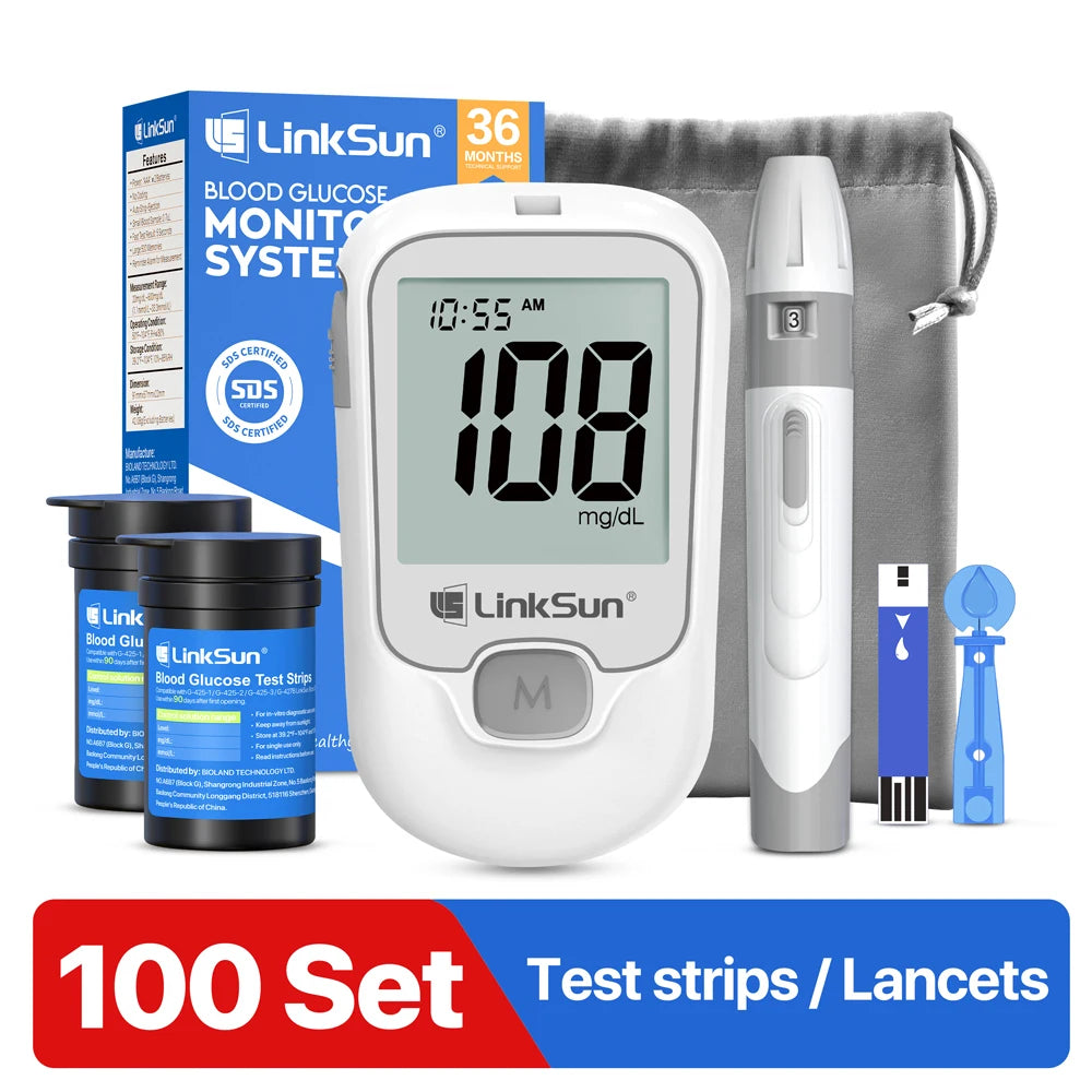 Linksun Blood Glucose Meter G4253 Complete Diabetes Testing Kit