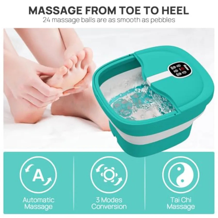 Foot Spa Collapsible ABS Body And 24 Shiatsu Massage Balls