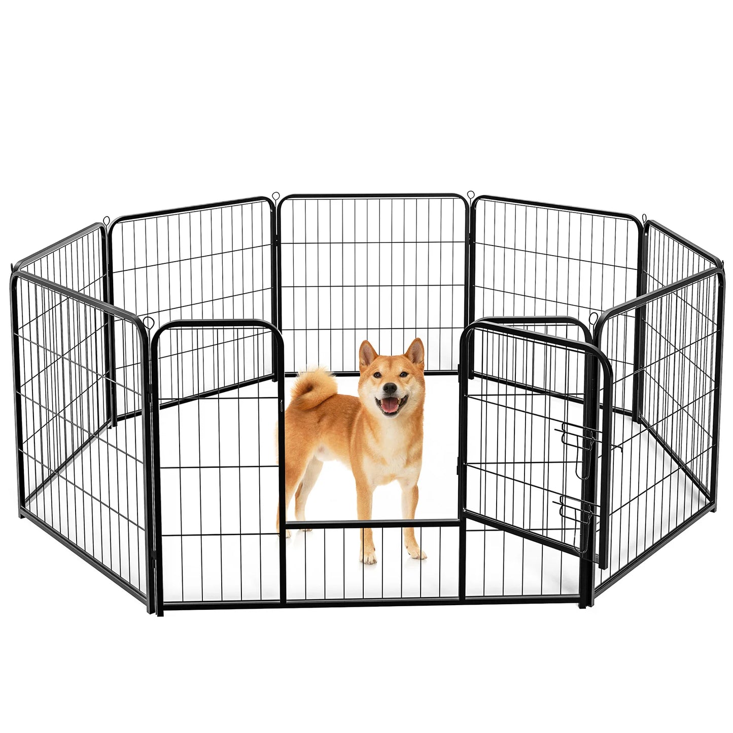 JHK Metal Dog Playpen Foldable Pet Fence for Outdoors
