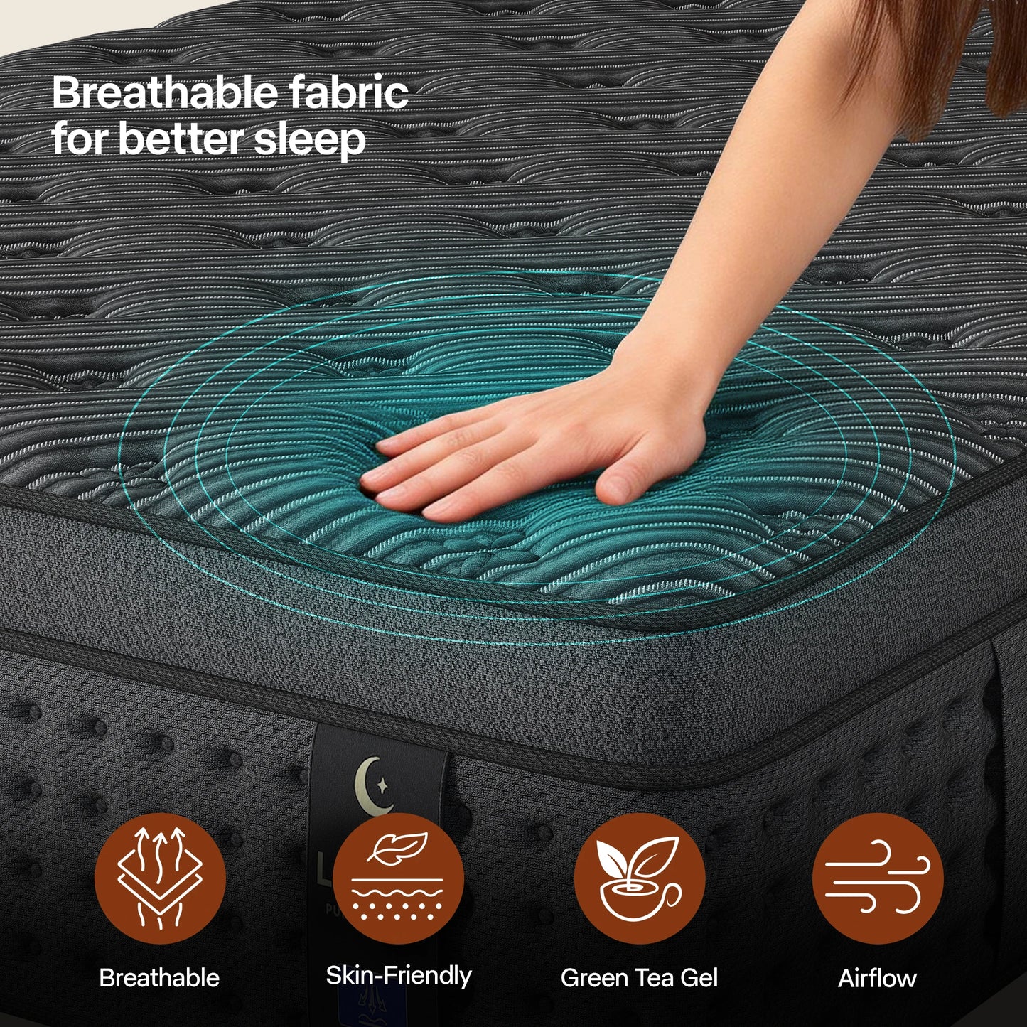 LayRoad Memory Foam Spring Boxed Mattress Medium Firmness Pressure Relief
