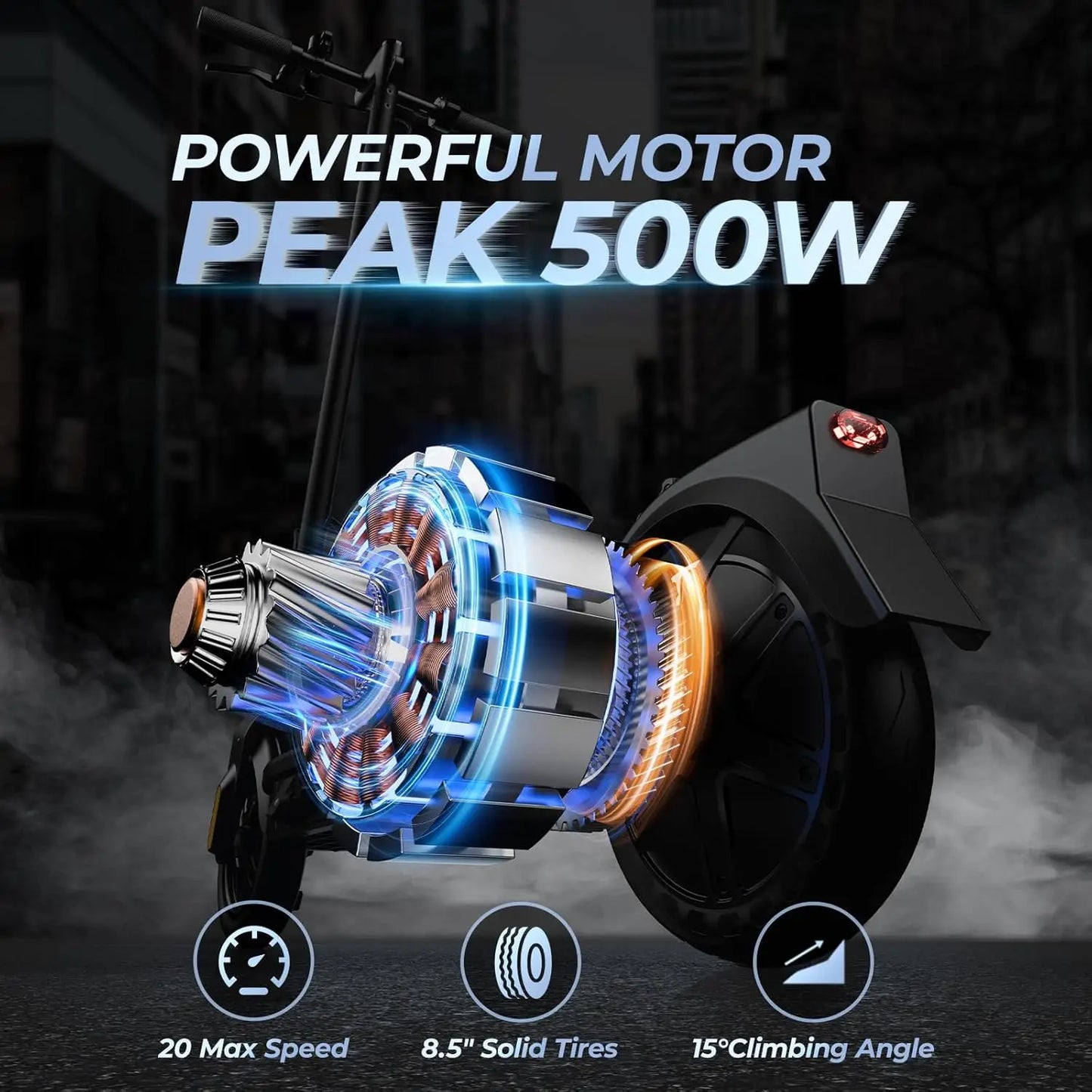 HeroPick High Speed Foldable Electric Scooter 500W 20 Mile Range