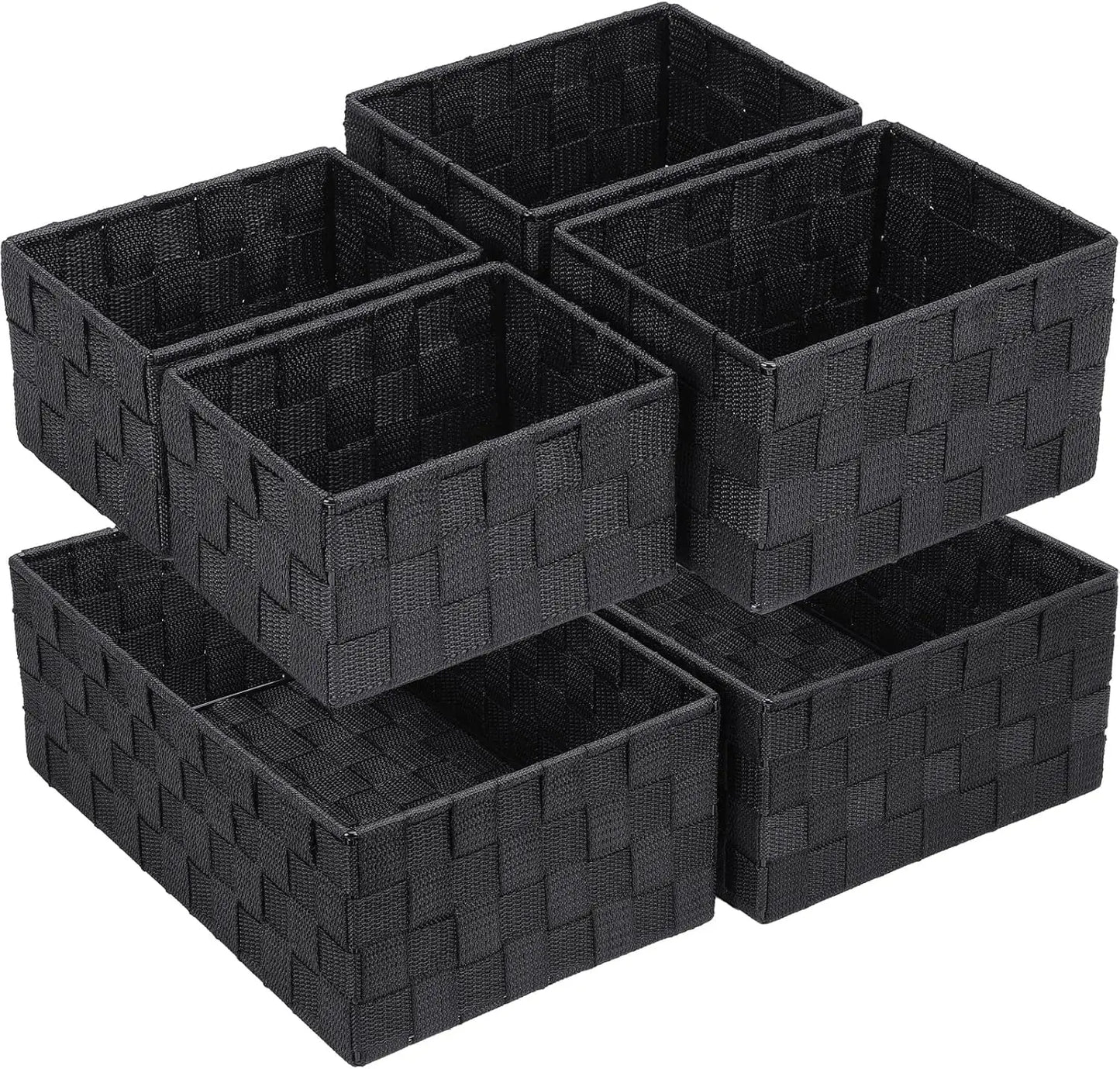 Woven Storage Basket Organizer Cube Box For Closets And Shelves
