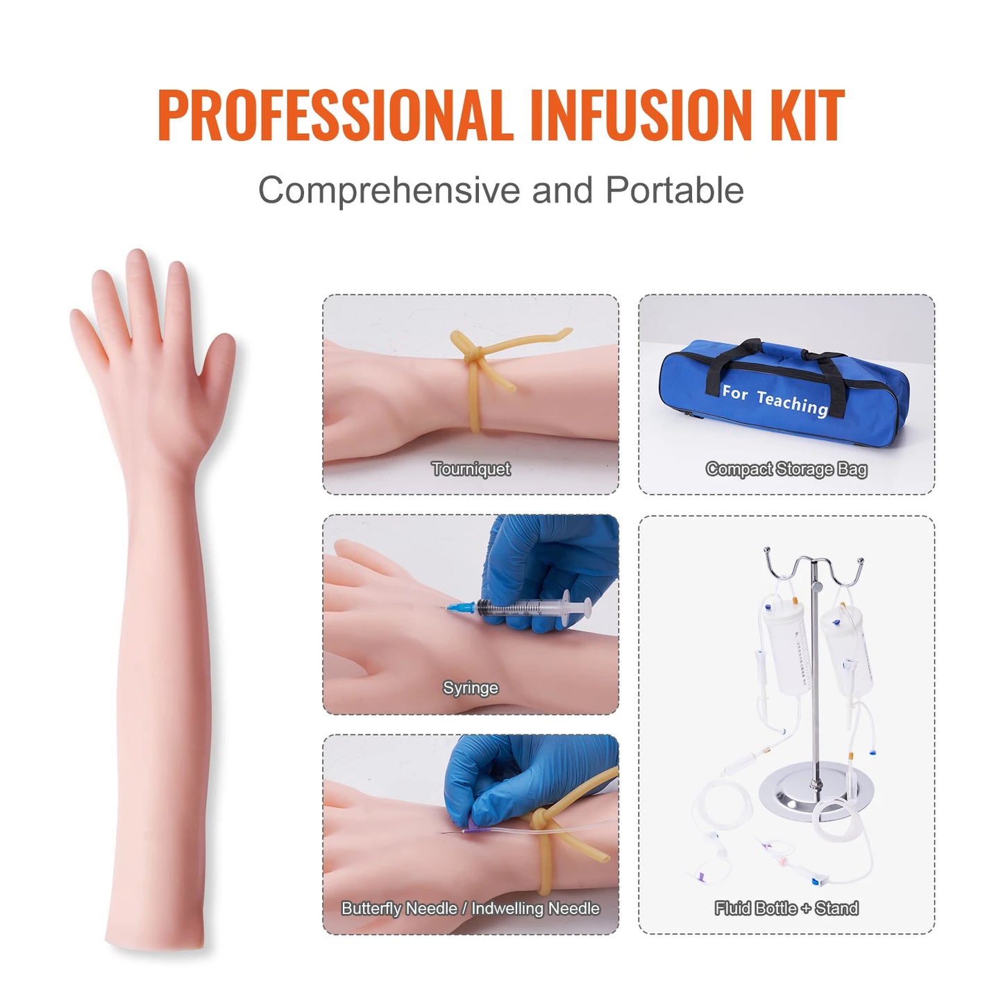 SucceBuy Phlebotomy Practice Kit IV Venipuncture Training With Carrying Bag