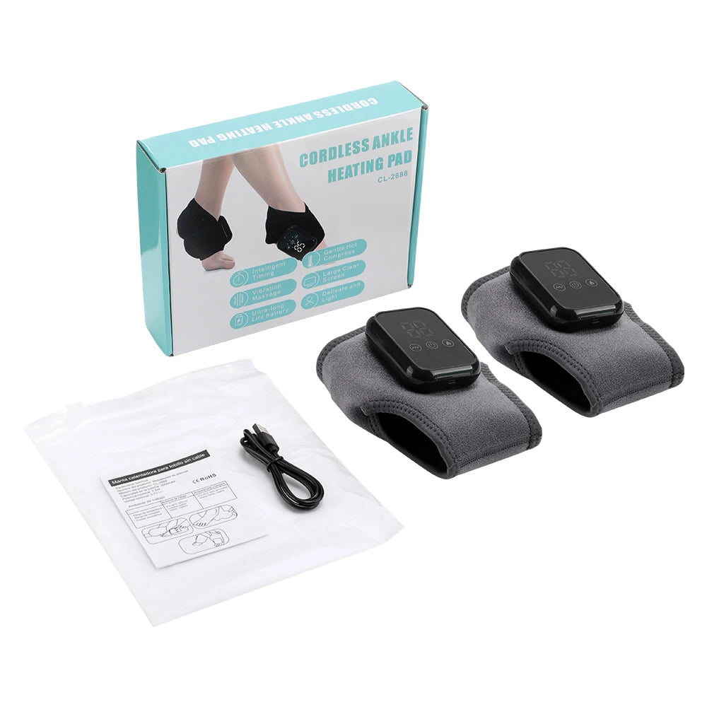 PASTSKY Electric Heating Ankle Massager With 3 Levels Hot Compress And Vibration