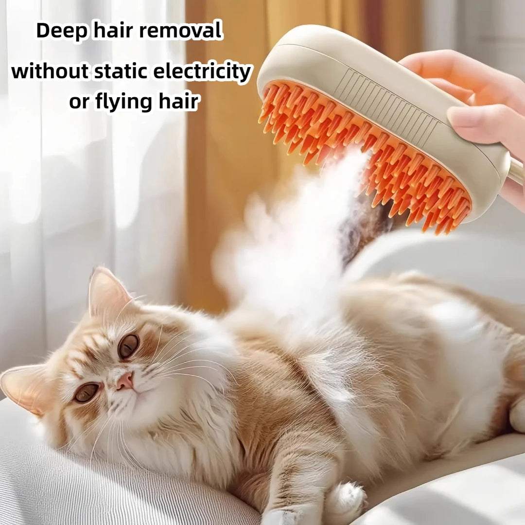 3 In 1 Electric Pet Hair Brush Steam Spray Groomer