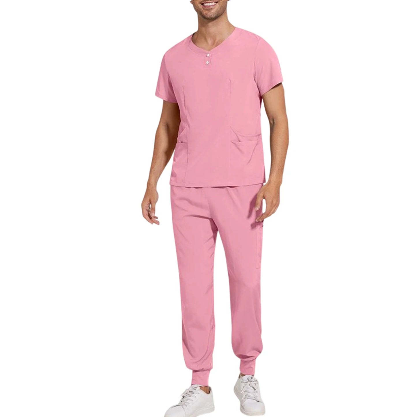 Nurse Scrub Unisex Medical Uniform Set Short Sleeve