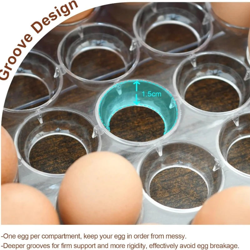 Egg Holder For Refrigerator 60 Egg Drawer Organizer 2 Layer