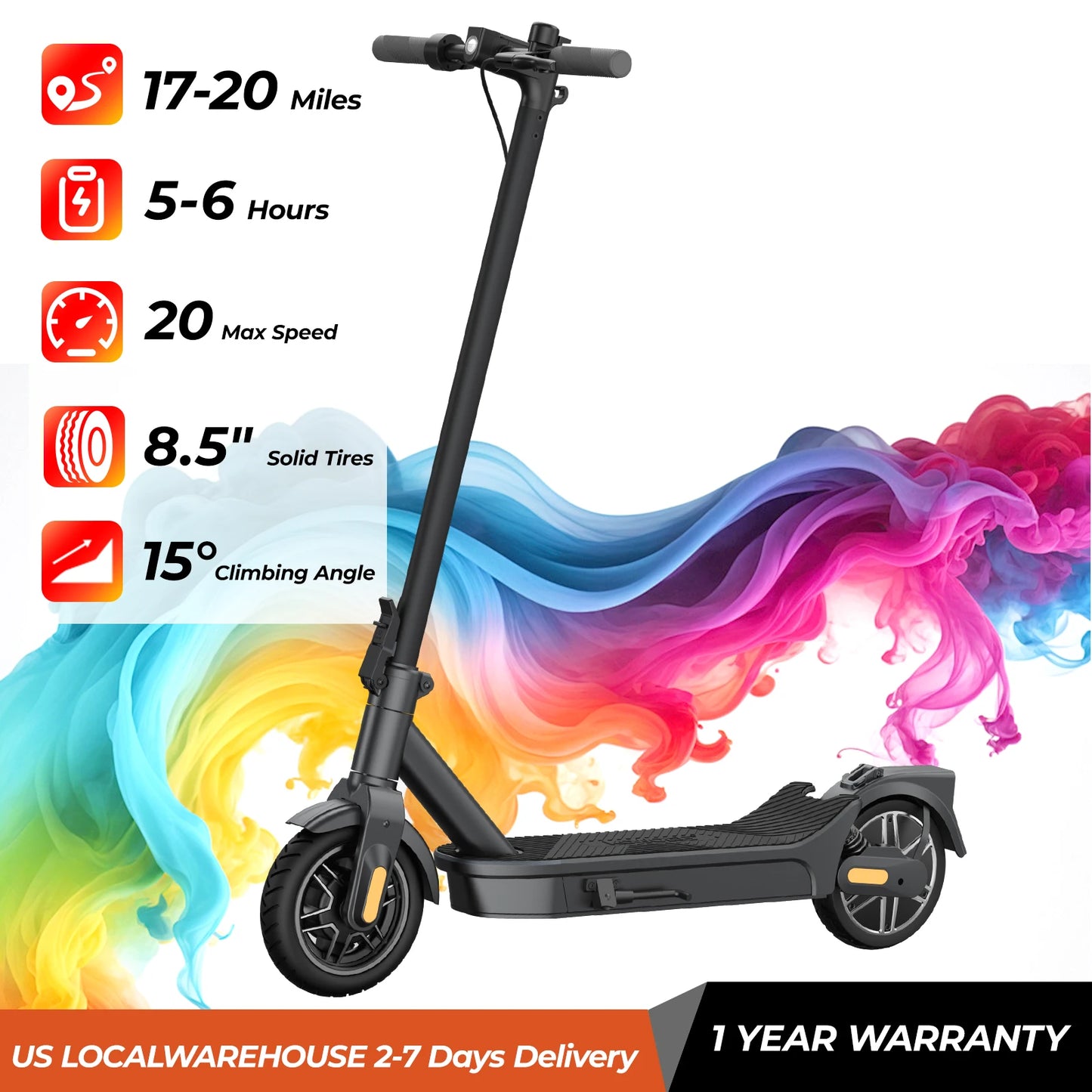 HeroPick 1000W Electric Scooter Foldable With Dual Suspension App Control