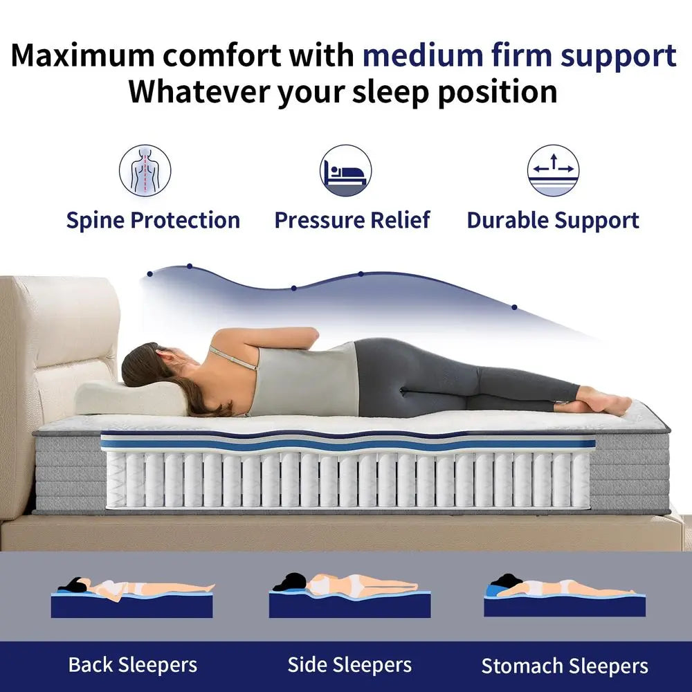 Hybrid Memory Foam Mattress With Pocket Springs CertiPURUS Certified