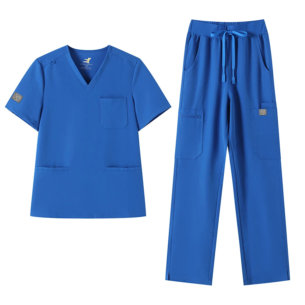 KUNGFU SCRUBSCN Ladies Dental Scrubs Set Two Piece