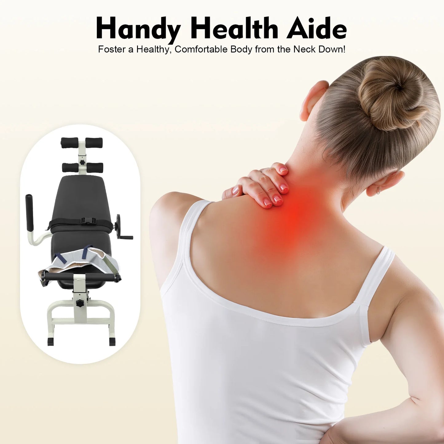 Bymaocar Lumbar Traction Bench for Back and Spine Stretching