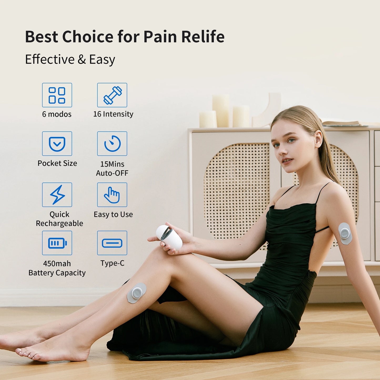 MASGRE Wireless TENS EMS Unit With Pads For Muscle Stimulation