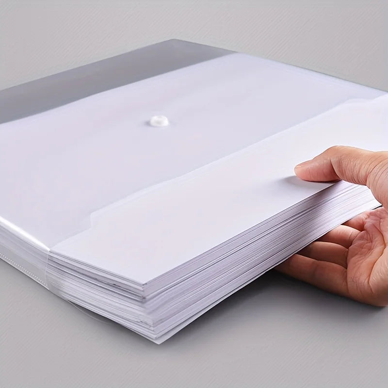 Transparent PP File Folders 10Pcs Waterproof Document Storage