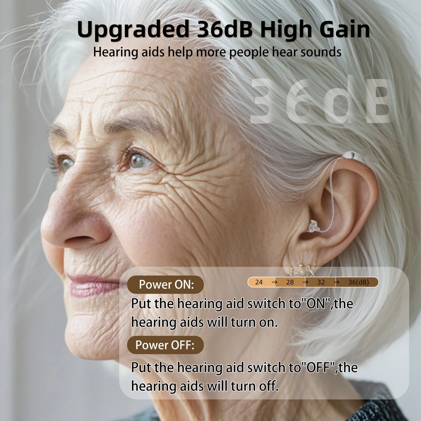 KF Concept Rechargeable Behind The Ear Hearing Aid For Adults