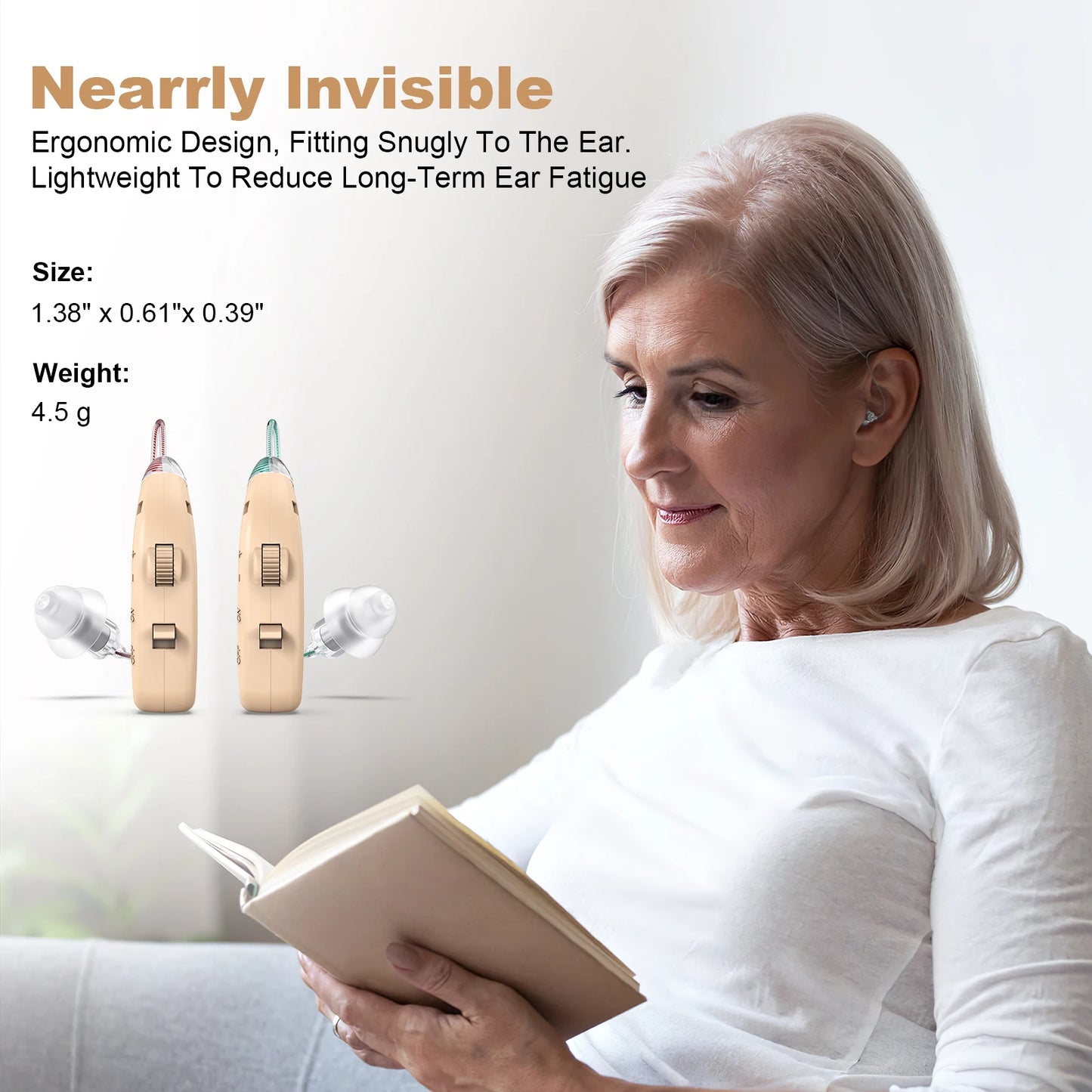 K And F Concept Volume Adjustable BTE Hearing Aids Seniors