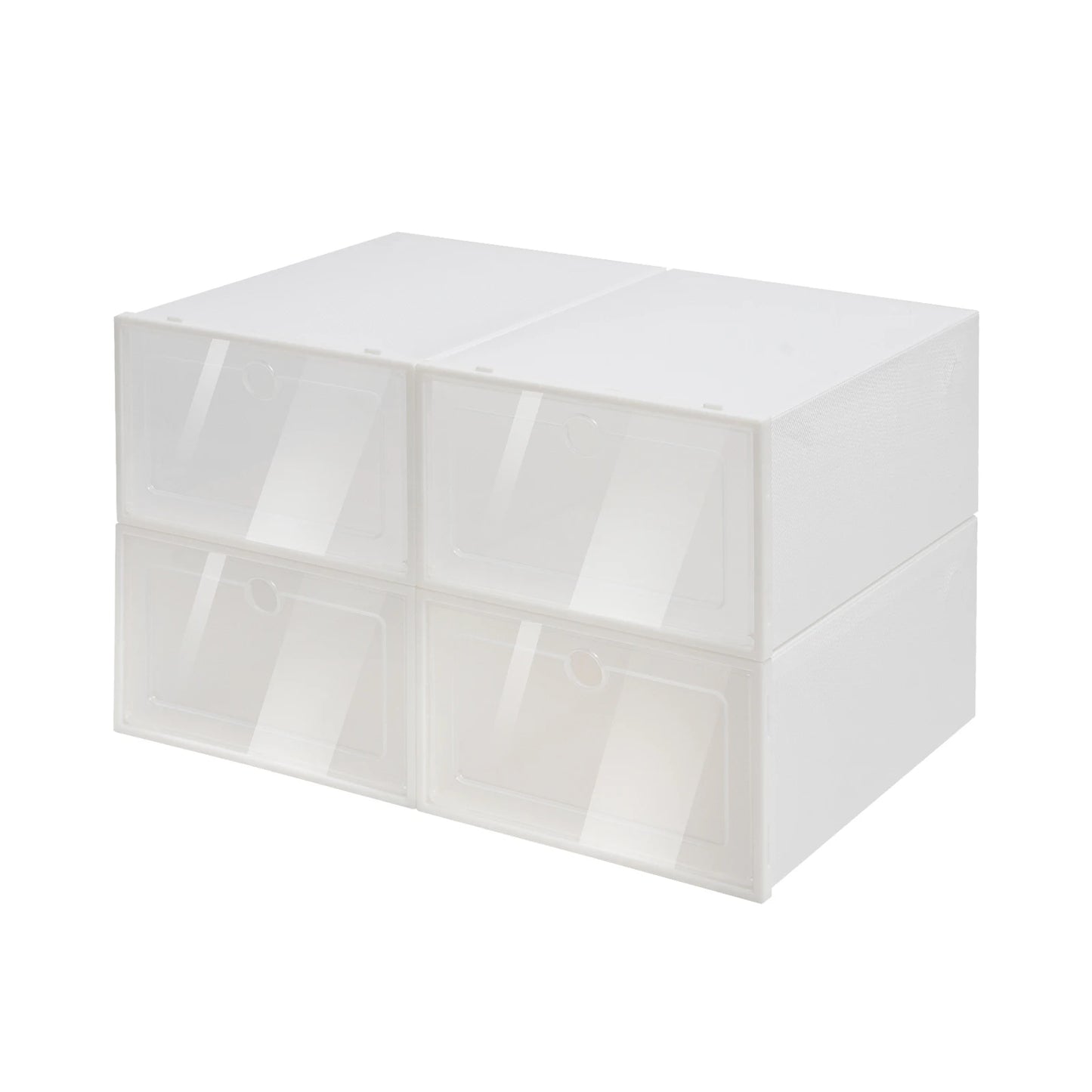 Clear Stackable Shoe Storage Box 24 Piece Sneaker Organizer Kit