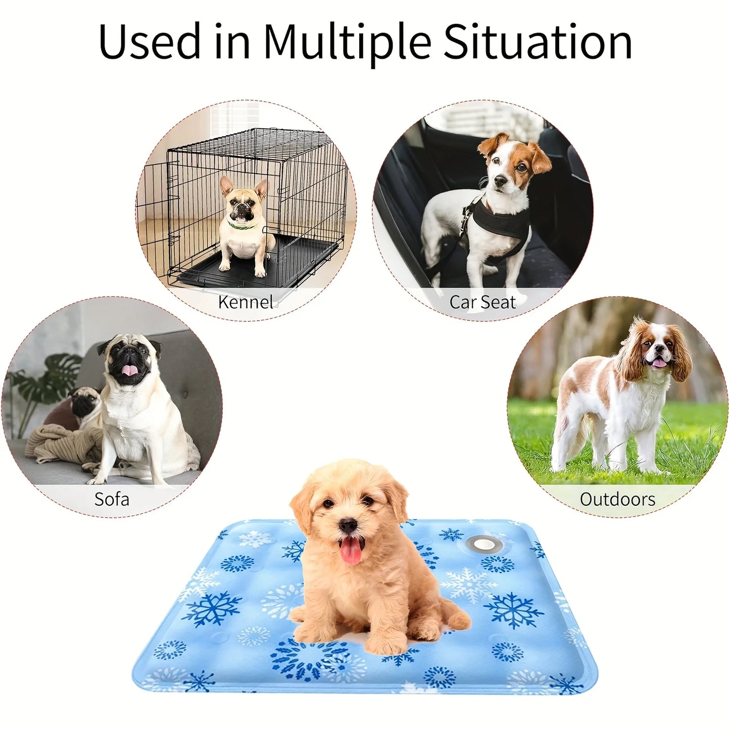 Pet Summer Self-Cooling Pad for Dogs and Cats Easy to Clean Bed