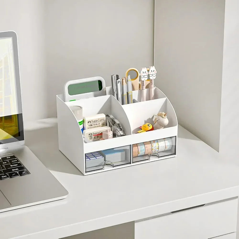Desk Organizer Set With Pen Holder And Makeup Case