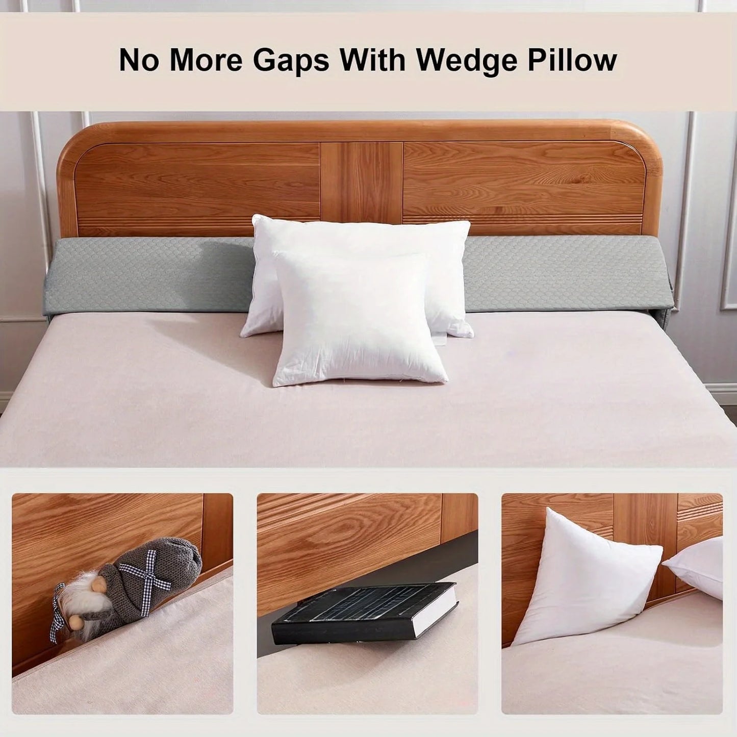 ELAFY Bed Wedge Pillow Gap Filler Between Headboard And Mattress
