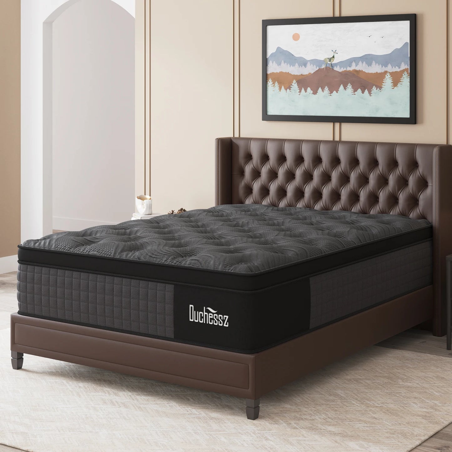 Sweetlove Mattress in a Box Hybrid Memory Foam Euro Top Medium Firm