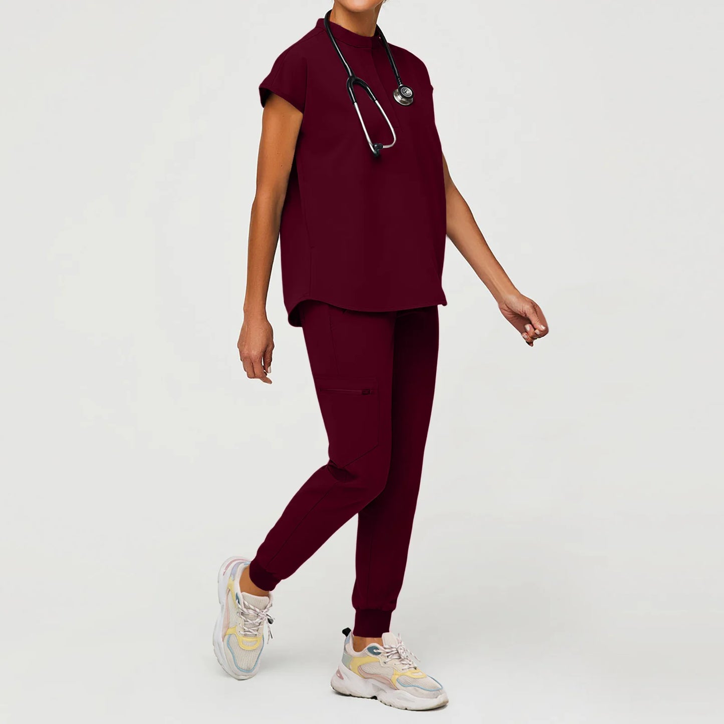 Breathable Durable Scrubs Set Top And Pants For Men