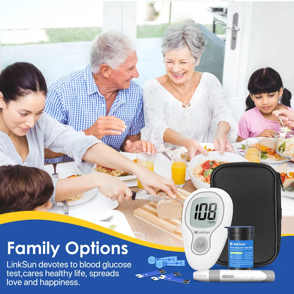Linksun G-425-3 Glucose Meter Complete Kit With Test Strips