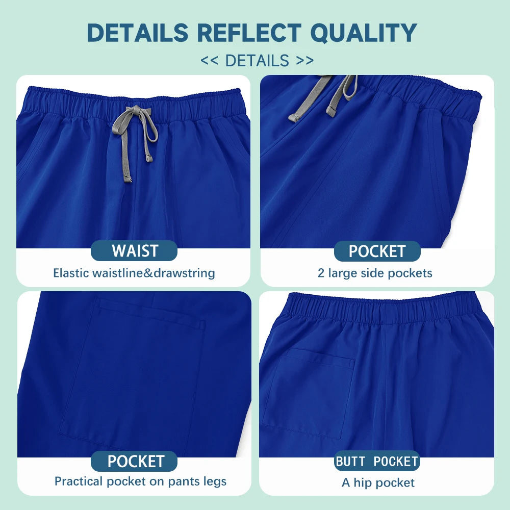 NONECN Unisex Scrubs Set Medical Uniform for Nurses and Doctors