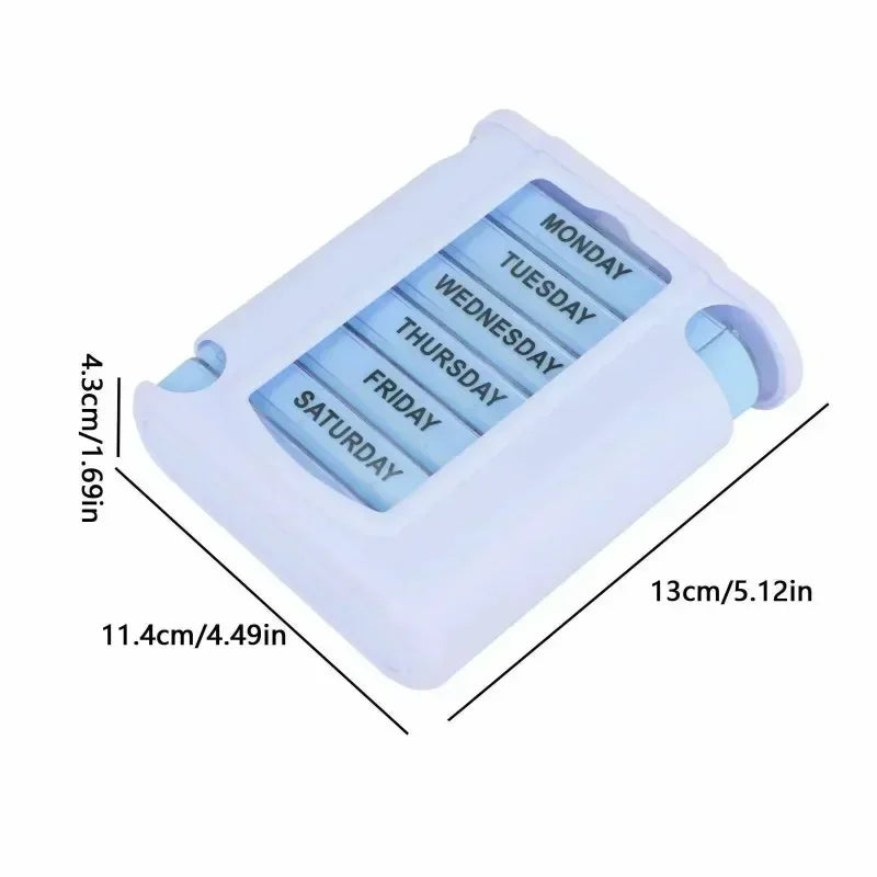 Pill Case 28 Grids Weekly Pill Organizer Portable Medicine Box