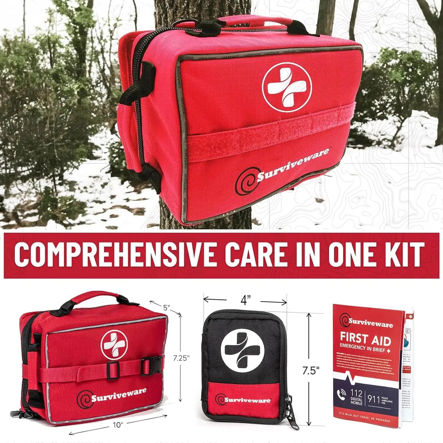 238 Piece Survival First Aid Kit For Travel And Outdoor