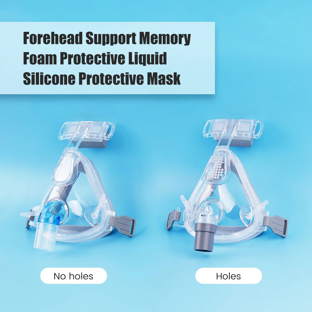 CPAP Apnea Mask For Auto Breathing Full Face Nasal Headgear