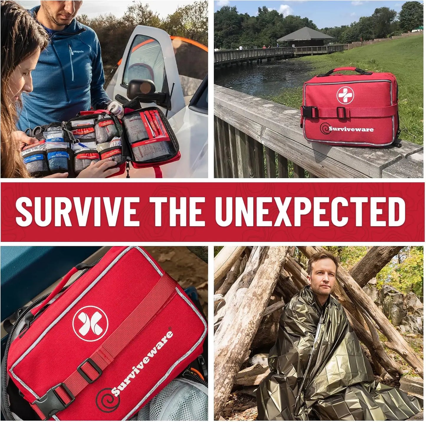 238 Piece Survival First Aid Kit For Travel And Outdoor